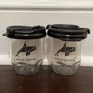 Orcas Center Geo Whale Logo Hot Drink Travel Cups